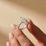 1.50CTW Marquise Crest Lab Grown Diamond Ring For Her