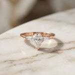 1.40CTW Valora Pear Poise Lab Grown Diamond Ring For Her
