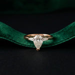 1.40CTW Valora Pear Poise Lab Grown Diamond Ring For Her