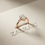 1.40CTW Valora Pear Poise Lab Grown Diamond Ring For Her
