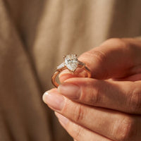1.40CTW Valora Pear Poise Lab Grown Diamond Ring For Her