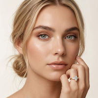 1.40CTW Valora Pear Poise Lab Grown Diamond Ring For Her