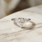 1.40CTW Valora Pear Poise Lab Grown Diamond Ring For Her