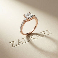 2CTW Elaris Asscher Lab Grown Three Stone Diamond Ring For Her