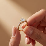 2CTW Elaris Asscher Lab Grown Three Stone Diamond Ring For Her