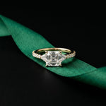 2CTW Elaris Asscher Lab Grown Three Stone Diamond Ring For Her