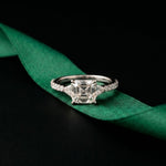 2CTW Elaris Asscher Lab Grown Three Stone Diamond Ring For Her