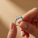 2CTW Elaris Asscher Lab Grown Three Stone Diamond Ring For Her