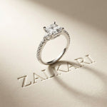 2CTW Elaris Asscher Lab Grown Three Stone Diamond Ring For Her