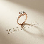 2CTW Heart Lab Grown Diamond Three Stone Virelle Ring