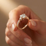 2CTW Heart Lab Grown Diamond Three Stone Virelle Ring