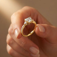 2CTW Heart Lab Grown Diamond Three Stone Virelle Ring