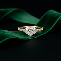 2CTW Heart Lab Grown Diamond Three Stone Virelle Ring