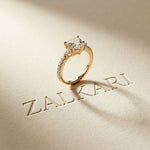 2CTW Heart Lab Grown Diamond Three Stone Virelle Ring