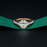 2CTW Elaria Oval Grace Lab Grown Diamond Three Stone Ring