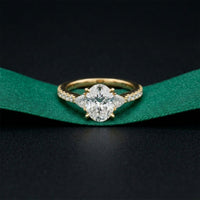 2CTW Elaria Oval Grace Lab Grown Diamond Three Stone Ring