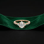 2CTW Pear Grace Lab Grown Diamond Valoria Three Stone Ring