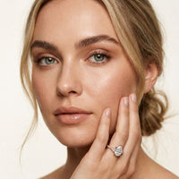 2CTW Pear Grace Lab Grown Diamond Valoria Three Stone Ring