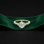 2CTW Pear Grace Lab Grown Diamond Valoria Three Stone Ring