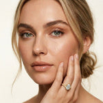 2CTW Pear Grace Lab Grown Diamond Valoria Three Stone Ring