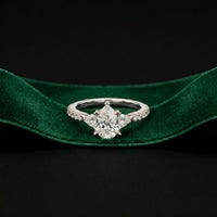 2CTW Pear Grace Lab Grown Diamond Valoria Three Stone Ring