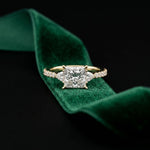 2CTW Princess Lab Grown Diamond Calystra Three Stone Ring
