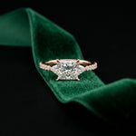2CTW Princess Lab Grown Diamond Calystra Three Stone Ring