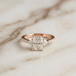 2CTW Radiant Lab Grown Diamond Three Stone Lunessa Ring