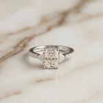 2CTW Radiant Lab Grown Diamond Three Stone Lunessa Ring