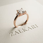1.70CTW Asscher Evermont Lab Grown Diamond Three Stone Ring For Her