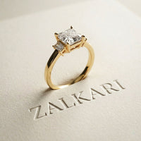 1.70CTW Asscher Evermont Lab Grown Diamond Three Stone Ring For Her