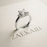 1.70CTW Asscher Evermont Lab Grown Diamond Three Stone Ring For Her