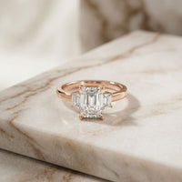 1.70CTW Emerald Westbridge Lab Grown Diamond Three Stone Ring