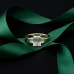 1.70CTW Emerald Westbridge Lab Grown Diamond Three Stone Ring