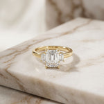 1.70CTW Emerald Westbridge Lab Grown Diamond Three Stone Ring