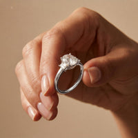 1.70CTW Oval Hartwell Lab Grown Diamond Three Stone Ring For Her