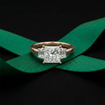 1.70CTW Princess Cut Kingsley Lab Grown Diamond Three Stone Ring