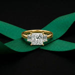 1.70CTW Princess Cut Kingsley Lab Grown Diamond Three Stone Ring
