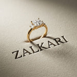 1.70CTW Princess Cut Kingsley Lab Grown Diamond Three Stone Ring
