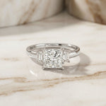 1.70CTW Princess Cut Kingsley Lab Grown Diamond Three Stone Ring