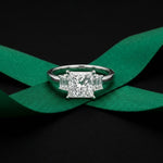 1.70CTW Princess Cut Kingsley Lab Grown Diamond Three Stone Ring