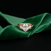 Oval Rosalyn Lab Grown Diamond Three Stone Ring 1.70CTW