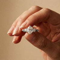 Oval Rosalyn Lab Grown Diamond Three Stone Ring 1.70CTW