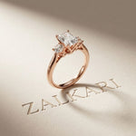 Radiant Cut Lab Grown Diamond Three Stone Ring 1.70CTW
