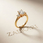 Radiant Cut Lab Grown Diamond Three Stone Ring 1.70CTW