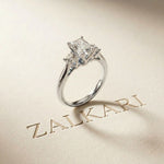 Radiant Cut Lab Grown Diamond Three Stone Ring 1.70CTW