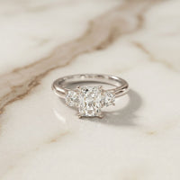 Radiant Cut Lab Grown Diamond Three Stone Ring 1.70CTW