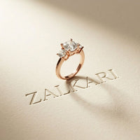 3.40CTW Cushion Rosalyn Lab Grown Diamond Three Stone Ring