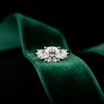 3.40CTW Cushion Rosalyn Lab Grown Diamond Three Stone Ring