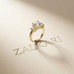 3.40CTW Cushion Rosalyn Lab Grown Diamond Three Stone Ring